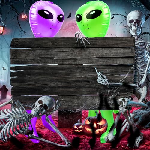 Giant Inflatable Alien Balloons Set - 4 Pack Large Space Party Decorations
