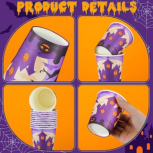 Halloween Disposable Paper Cups - 9 oz, Pack of 240 for Hot Cold Drinks