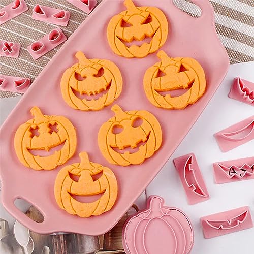 Halloween Pumpkin Cookie Cutter Set - 13 Pieces for Baking & Decorating