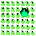 Mini Resin Alien Duck Figurines Set - 100 Sci-Fi Green Collectible Toys