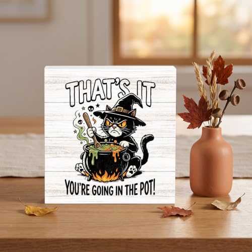 Halloween Witch Cat Sign Indoor Decoration Pot Variation of THIS Listing