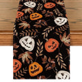 Halloween Table Runner 13 x 90 Inch Black Polyester Party Decor for Home