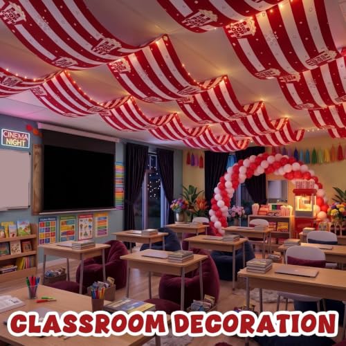 Circus Themed Christmas Banners - 3 Pcs 36 ft Carnival Decoration Set