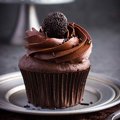 Black Standard Size Baking Cups Cupcake Liners 200 Pcs - Food Grade, Eco-Friendly