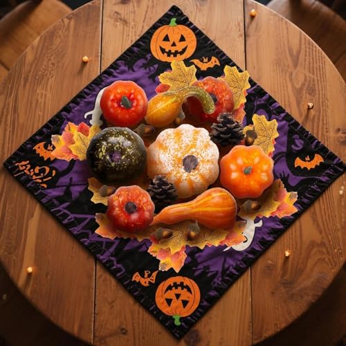 Fall Mini Pumpkin Decoration Set - Artificial Harvest Scene Decor for Halloween & Thanksgiving