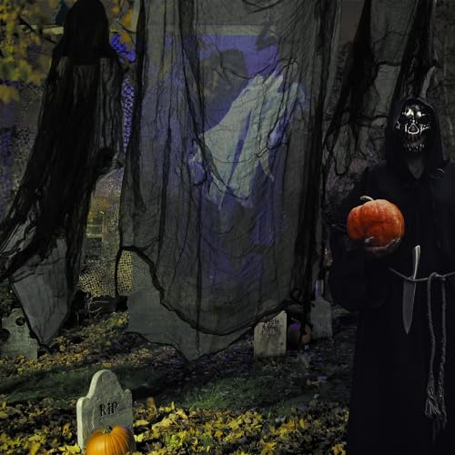 Halloween Creepy Black Cloth - 200 x 85 Inch Haunted House Party Decoration