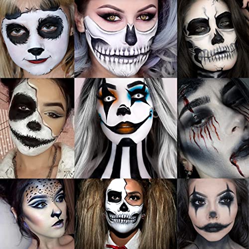 Goth Eyeshadow Palette Grey Black White Silver - Blendable Smokey Eye Makeup