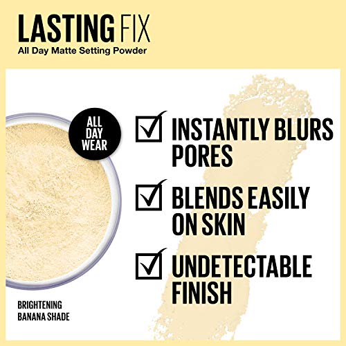 Loose Setting Face Powder for Makeup, Mattifying Banana Shade 10