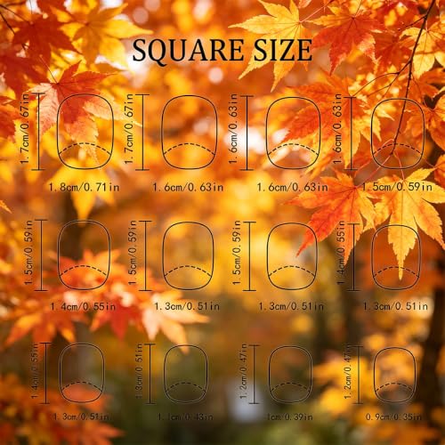 Maple Leaf Pumpkin Glitter French Tip Press On Nails - Autumn Theme, 24Pcs