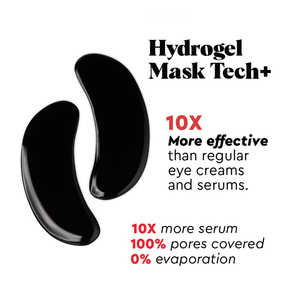 Wolf Project Under Eye Patches - Reduce Dark Circles & Puffiness with Caffeine, Vitamin C & Peptides | 5 Pairs