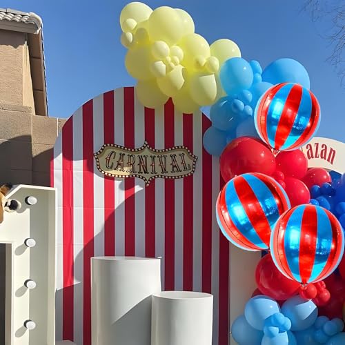 Red and Blue 4D Balloon Set for Circus Carnival Party Decorations - Variation: Red, Blue