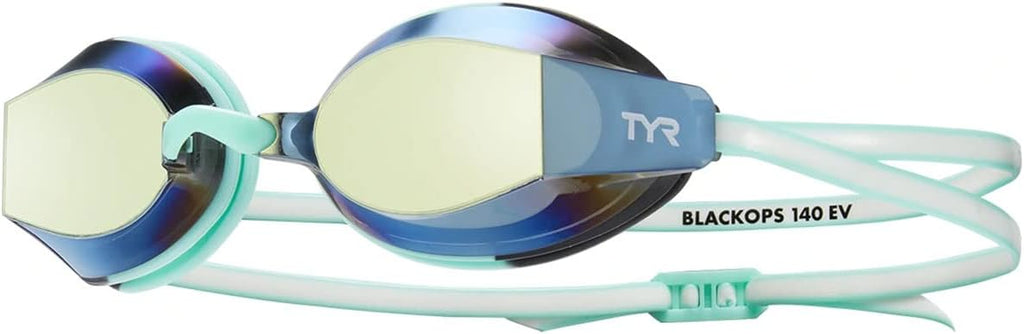 TYR Black Ops 140 EV Racing Swim Goggles - Women's Fit with Mirrored Lenses for Enhanced Visibility