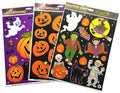 Halloween Window Stickers Clings Pack - Pumpkins, Ghosts & More