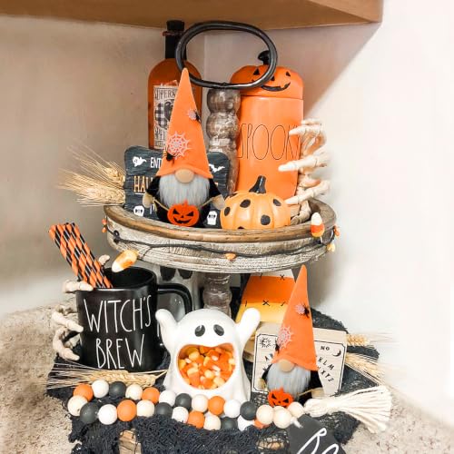 Halloween Gnome Decoration Plush Pumpkin Spider Scandinavian Nisse Figurine