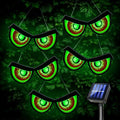 Green Halloween Eye Lights - Solar Spooky Eye Decorations, 5 Pack