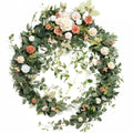 Spring Eucalyptus and Willow Leaf Garland - 9FT Wedding Decor with Pink Garden Blush Variation