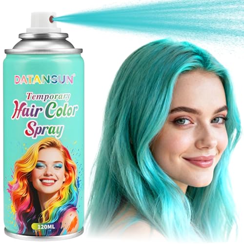 Teal Hair Spray - Instant Color, Washable, Large Capacity, Skin Friendly - Variation: Teal