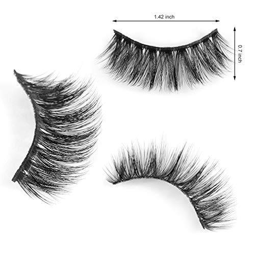 3D Faux Mink False Eyelashes - Handmade Dramatic Thick & Fluffy Long Fake Lashes 5 Pairs