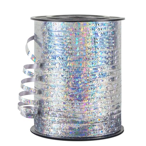 500 Yards Curling Ribbon for Gift Wrapping & Balloon String - Laser Silver