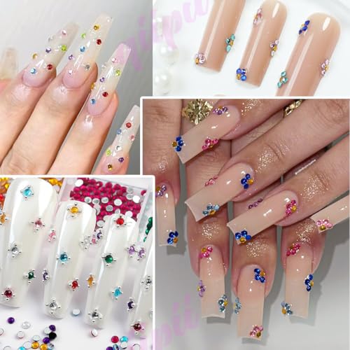 Jelly AB Rhinestones 2mm Small Resin Flatback Gems for Nails Crafts & Makeup - 24 Colors