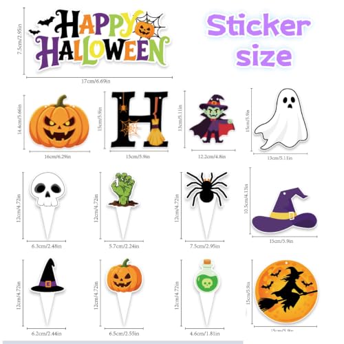 Halloween Indoor Decorations Banner Set with Pumpkin Ghosts - Orange, Black, White