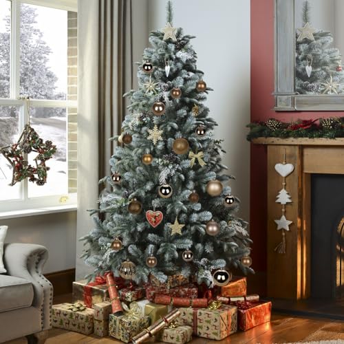 Bronze Christmas Ornaments Set 3.15 Inch - Shatterproof Holiday Decor 12 Pcs - Variation of Bronze / 3.15" / 12pcs