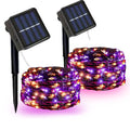 Halloween Solar String Lights 2 Pack - 240 LED Orange & Purple Outdoor Decor with 8 Modes