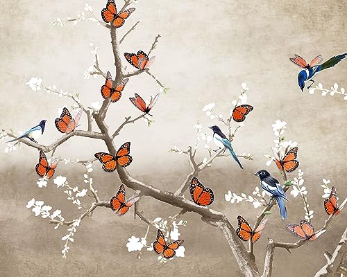 Penta Angel Monarch Butterfly Wall Decals - 12 Large Orange 4.7 Inch Art Crafts