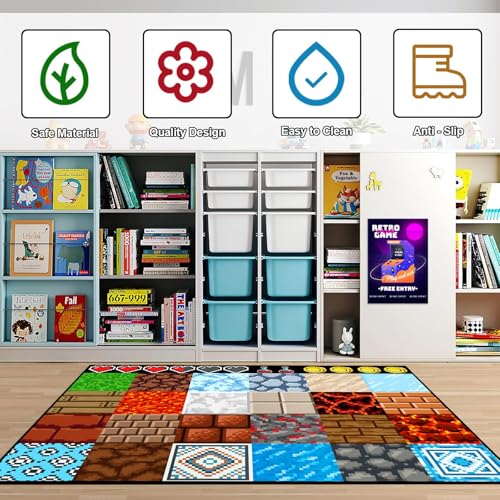 Pixel Game Element Rug 3'11