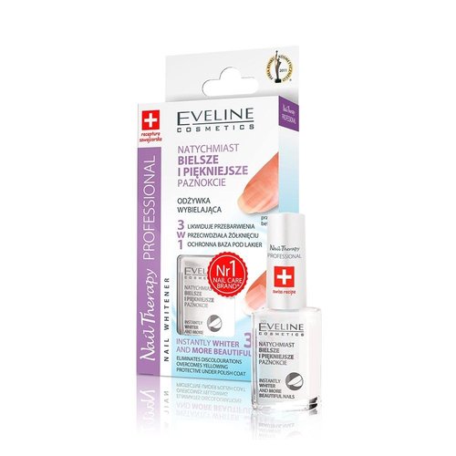 Eveline Cosmetics Nail Whitener - 3 In 1 Formula for Instant Whitening & Brightening