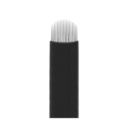 30pcs Black Microblading Blades U18 Nano 0.16mm Microblading Nano Agujas 18U Microblades (18U-0.16mm)