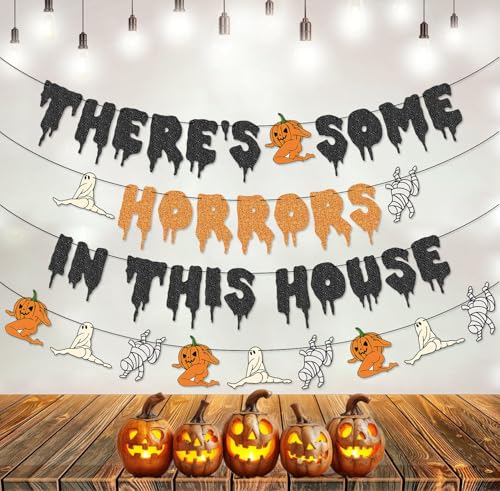 Halloween Horror House Banner Funny Ghost Pumpkin Decor for Party