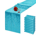 Turquoise Sequin Table Runner 12x72 Inches - 10 Pack, Party Decor