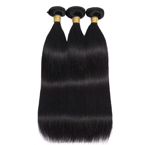 Straight Bundles Human Hair Natural Black Color 8A Unprocessed Brazilian Virgin Hair 3 Bundles 12 14 16 Inch Color #1b Bundles Human Hair Extensions