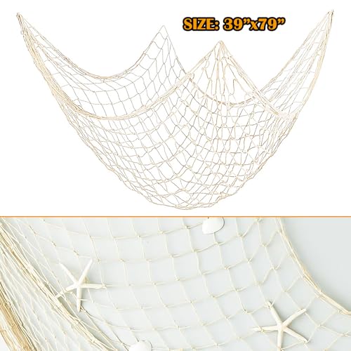 Nautical Fish Net Decorations for Parties - Cotton Under Sea Ocean Backdrop