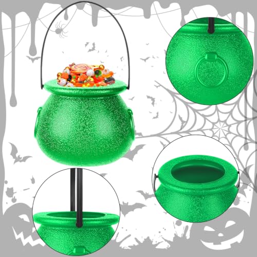 Green Mini Cauldron Set - 24pcs Halloween Witch Candy Holders & Party Decor