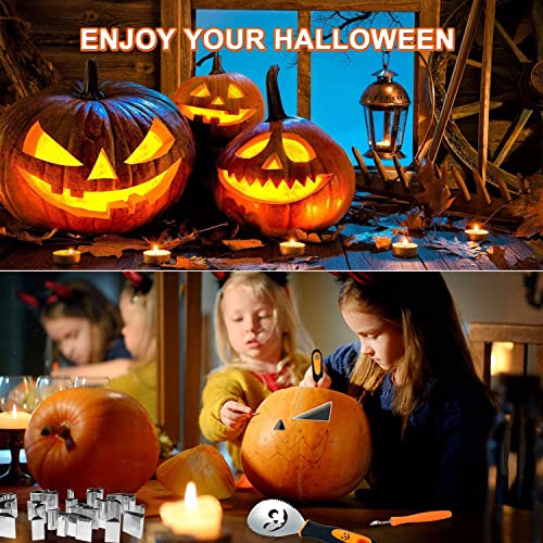 Halloween Pumpkin Carving Kit for Kids - Silver 21Pcs Pumpkin Tools Set