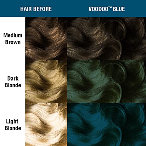 Vegan Semi Permanent Hair Color - Voodoo Blue, Long-Lasting & Customizable Dye