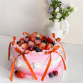 Orange Satin Bow Cake Toppers - 20 Pack for Halloween & Fall Parties