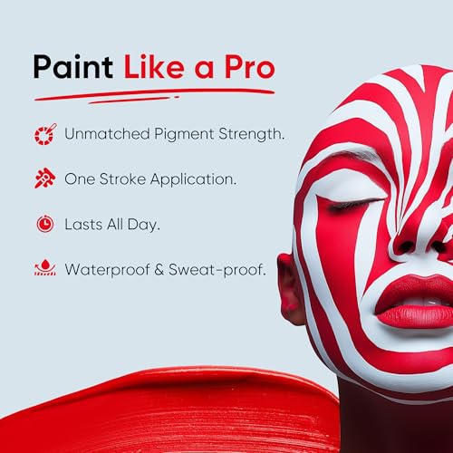 Multicolor Pack Face Paint Stick - Waterproof Body & Cosplay Makeup for Kids & Adults