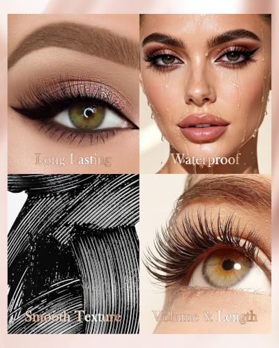 White Waterproof 5D Silk Fiber Tubing Mascara - Volume & Length, Variation 03 White