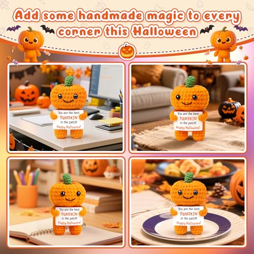 Mini Crochet Pumpkin Basket for Halloween Fall Decor & Gifts