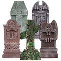Halloween Foam Tombstones Set of 5 - Spooky Graveyard Decorations