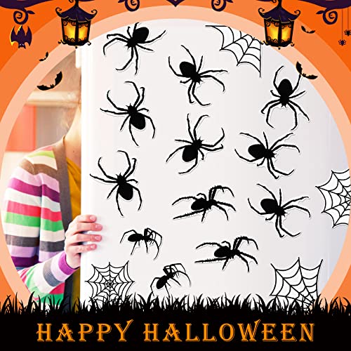 Halloween Spider Car Magnets 16 Pcs Web Decor for Fridge & Vehicle