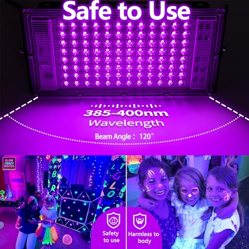 100W Black Light LED Pack - Waterproof UV Glow Party & Halloween Lighting - Variation of THIS listing