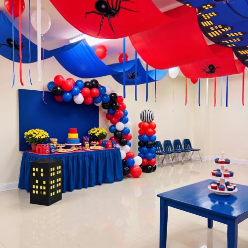 Spider Web Ceiling Decor Set - 3 Banner Halloween & Party Decorations - Spider Variation