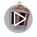 Handcrafted Glass Chicken Ornament for Christmas Tree - Festive Food Collection
