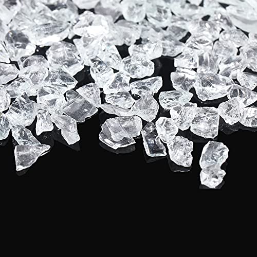 Crushed Glass for Crafts & Vase Fillers - 10 Pound Transparent Decorative Mirror Pieces