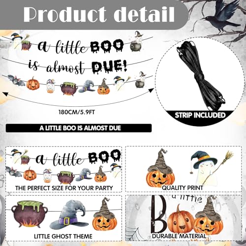 Gray Halloween Baby Shower Party Supplies Set - Plates, Napkins, Cups & Decorations