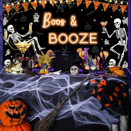Halloween Funny Boo Banner Backdrop Decoration - 110x185cm Party Photo Prop
